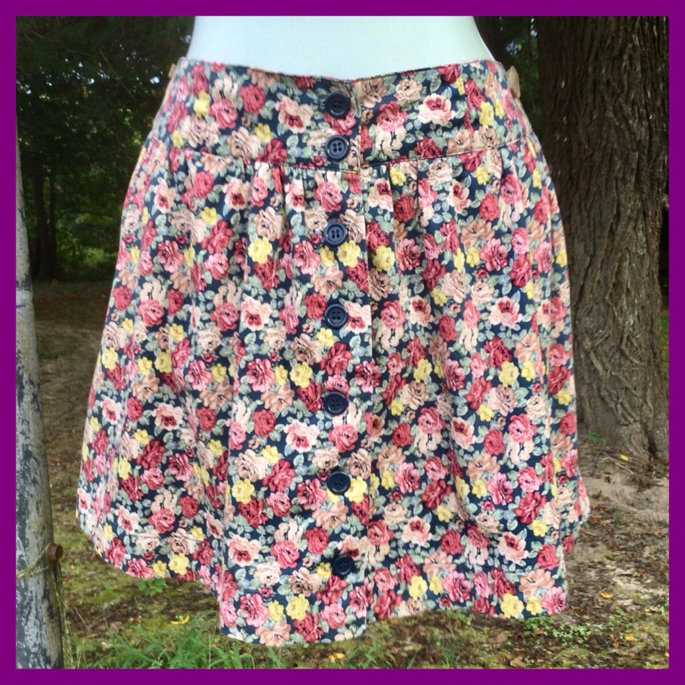 Floral Mini w/Pockets, sz L